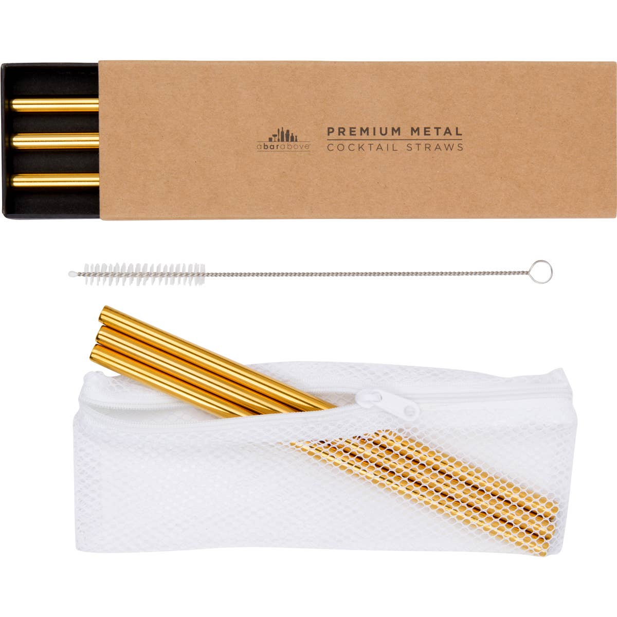 Metal Cocktail Straws - Gold