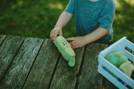 Green Peapod Rattle