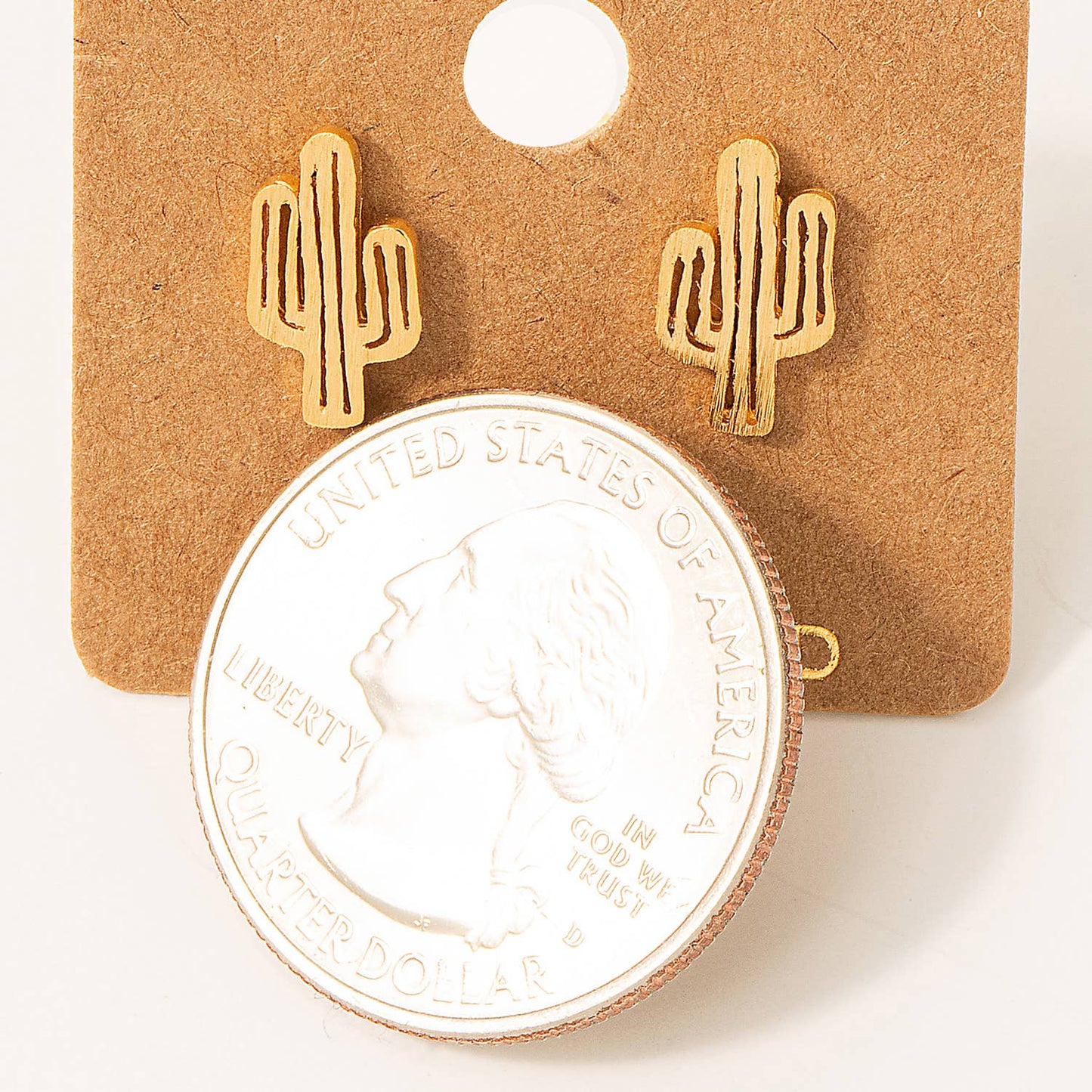 Dainty Desert Cactus Stud Earrings