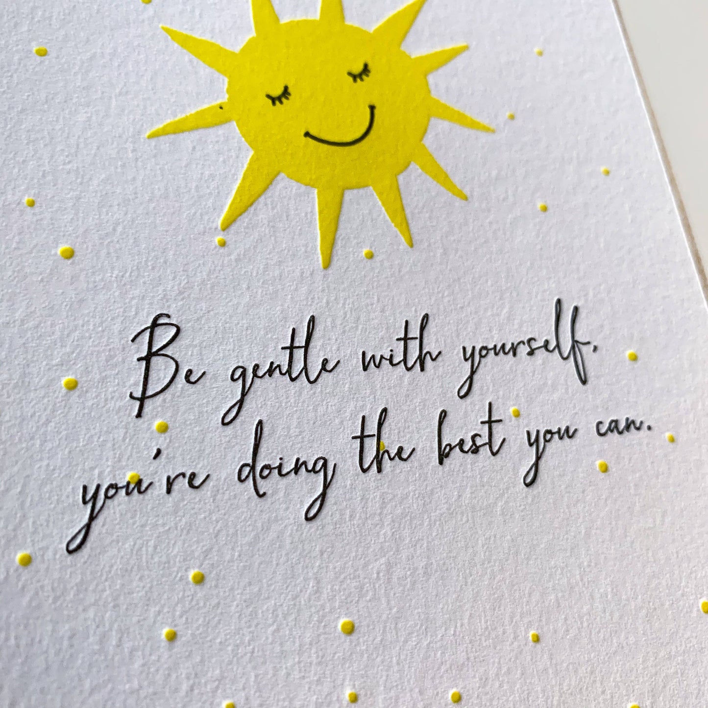 Encouragement Card, Thinking of You, Letterpress