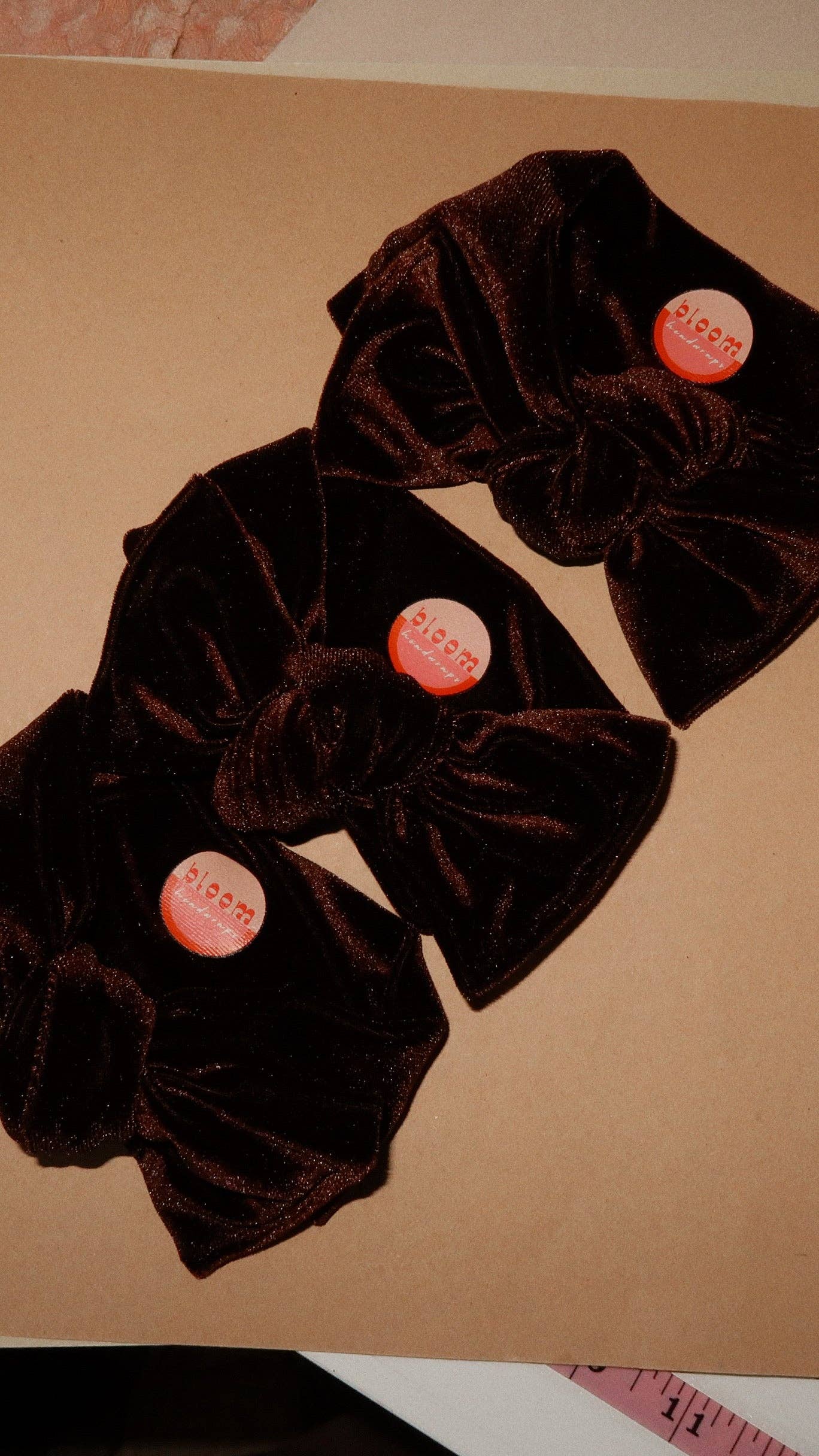 Chocolate Velvet Tie On Headwrap