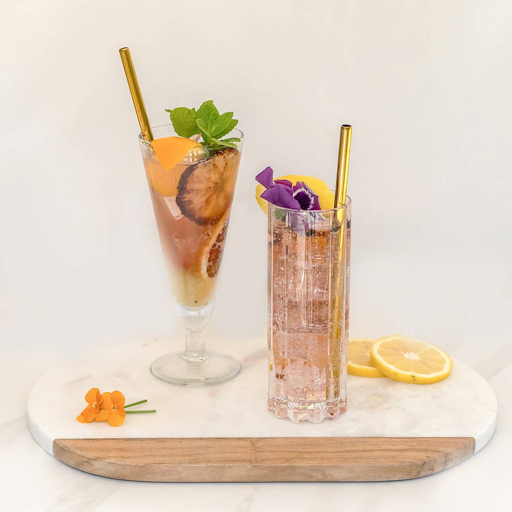 Metal Cocktail Straws - Gold