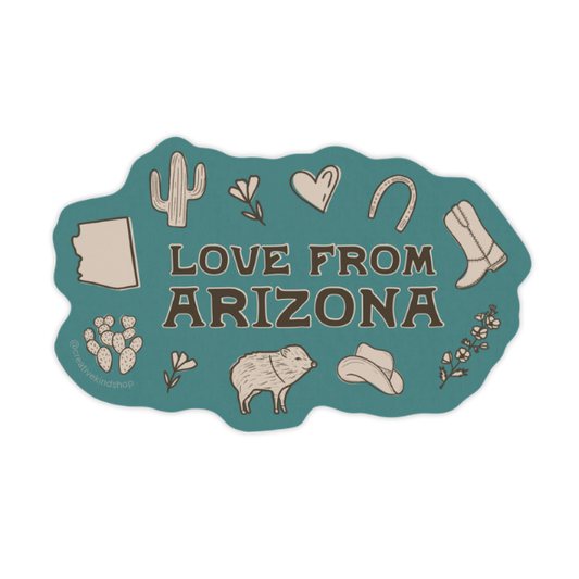 Love From Arizona Vinyl Sticker