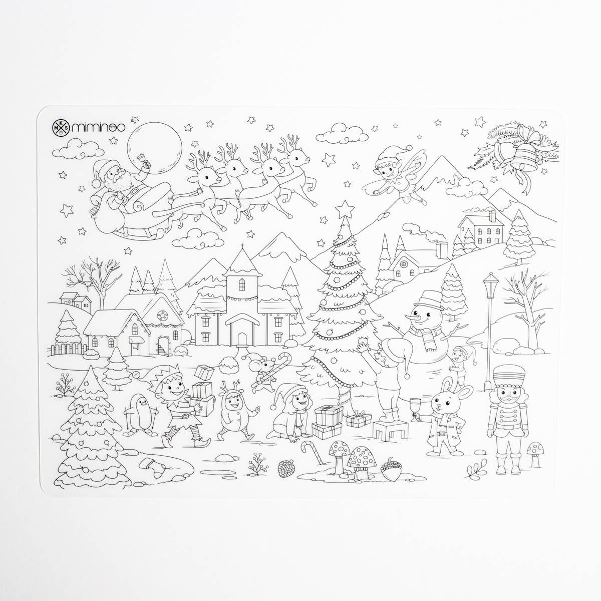 Christmas Silicone Reusable Coloring Mat Set Special Edition