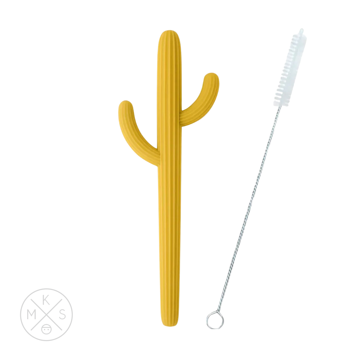 Cactus Silicone Teether/Straw