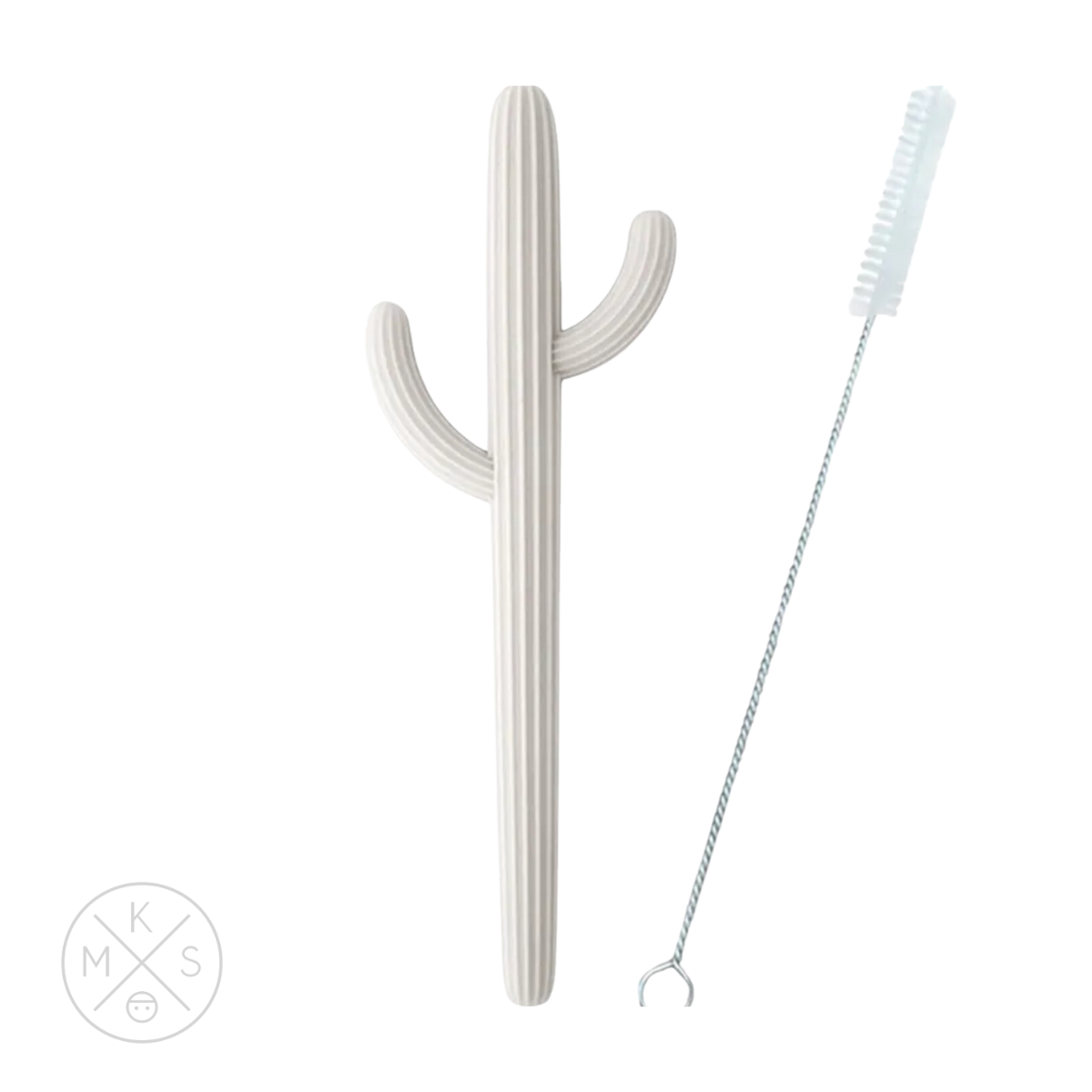 Cactus Silicone Teether/Straw