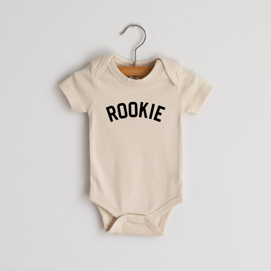 Cream Rookie Modern Organic Baby Bodysuit