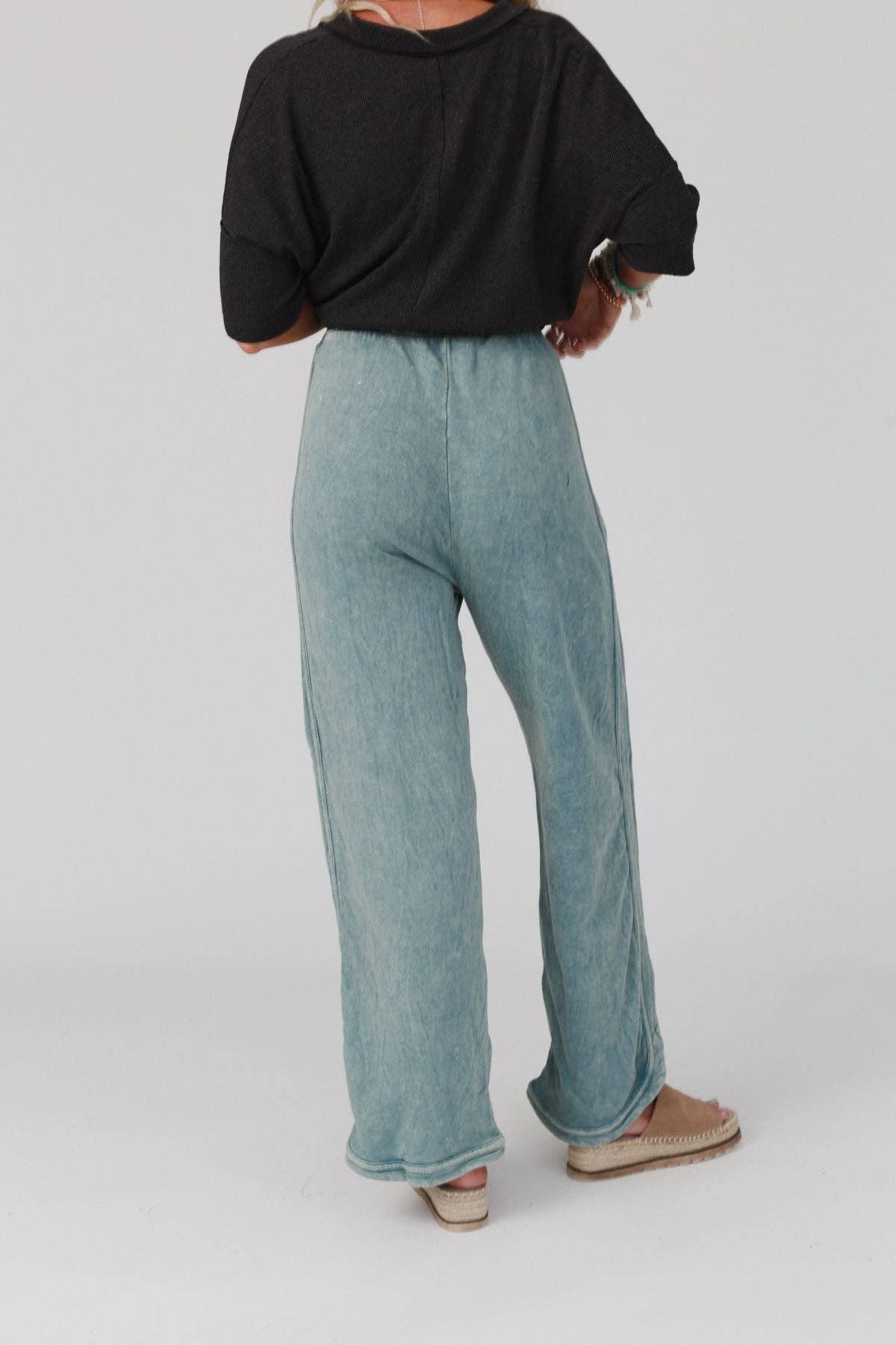 So Comfy Wide Leg Full Pant - New Teal