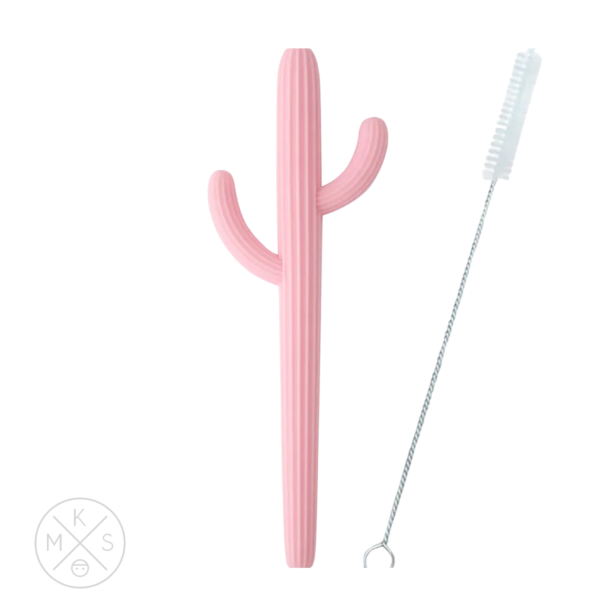 Cactus Silicone Teether/Straw