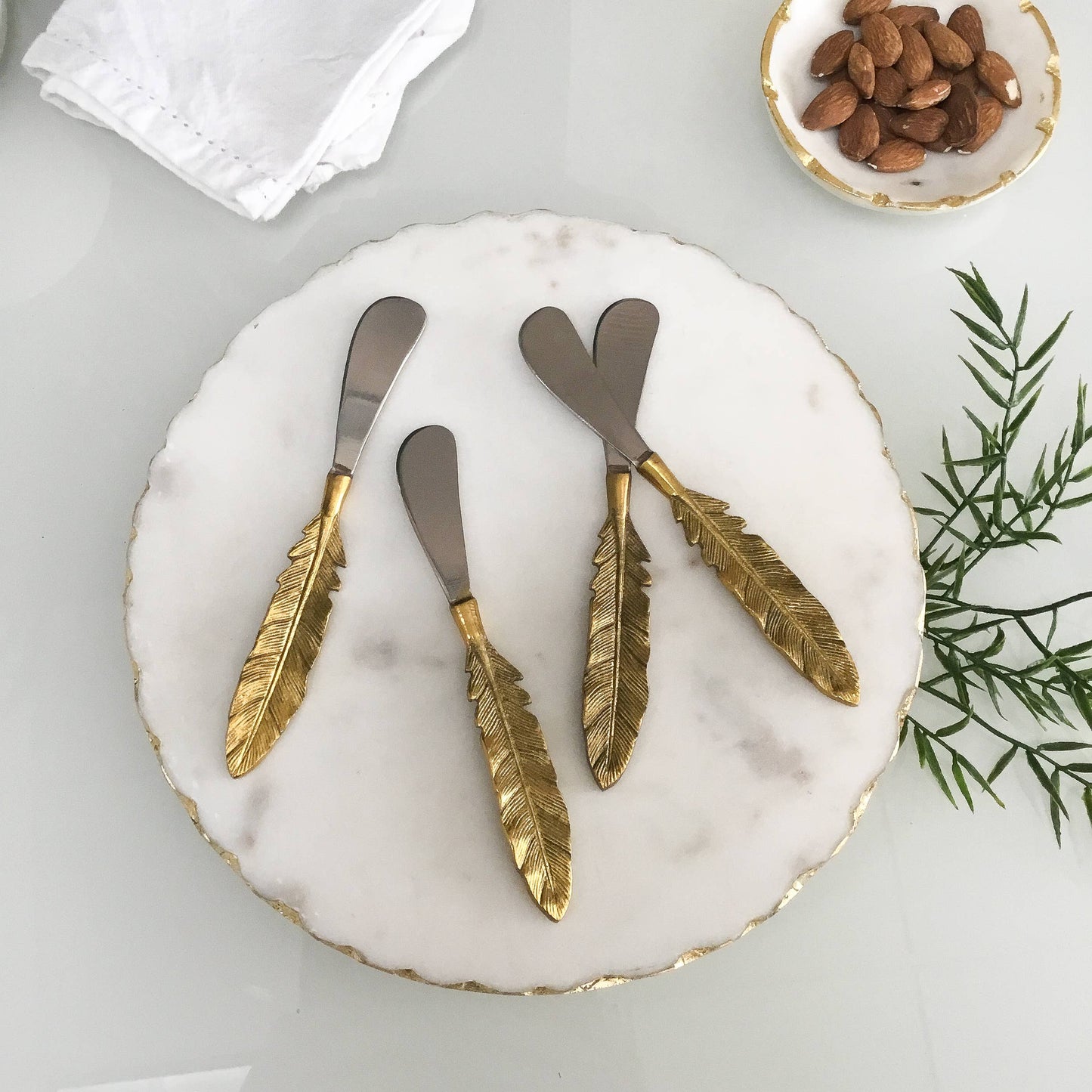 Aluminum & Gold Leaf Spreader Set