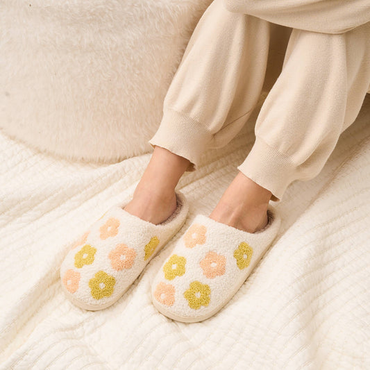 Slippers-Flower Peach S/M