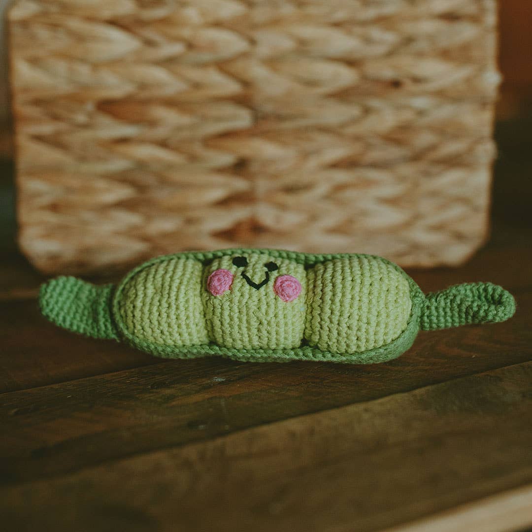 Green Peapod Rattle