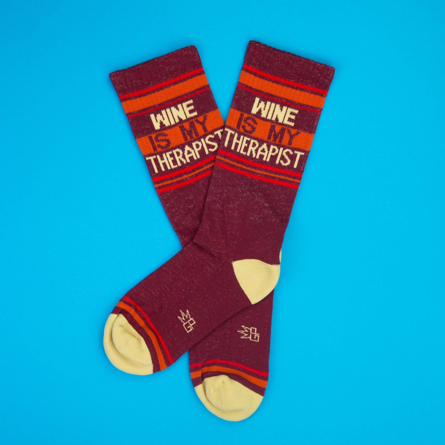 Wine is My Therapist Gym Crew Socks