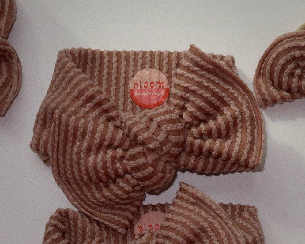 Fawn Wavy Ribbed Tie On Headwrap