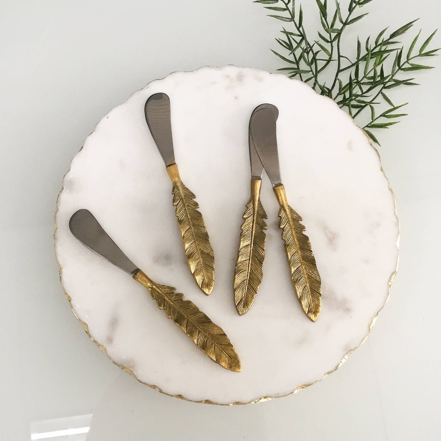 Aluminum & Gold Leaf Spreader Set