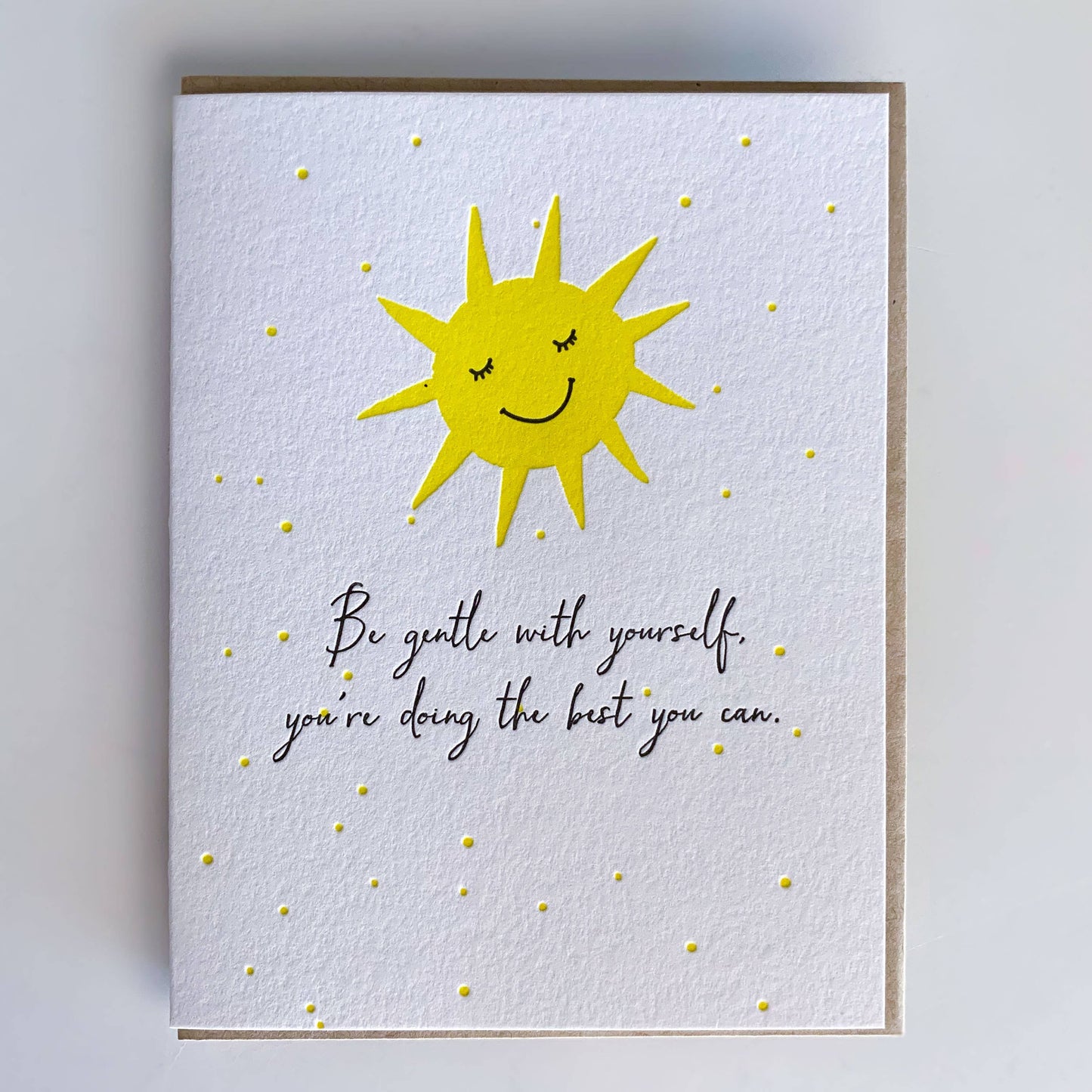 Encouragement Card, Thinking of You, Letterpress