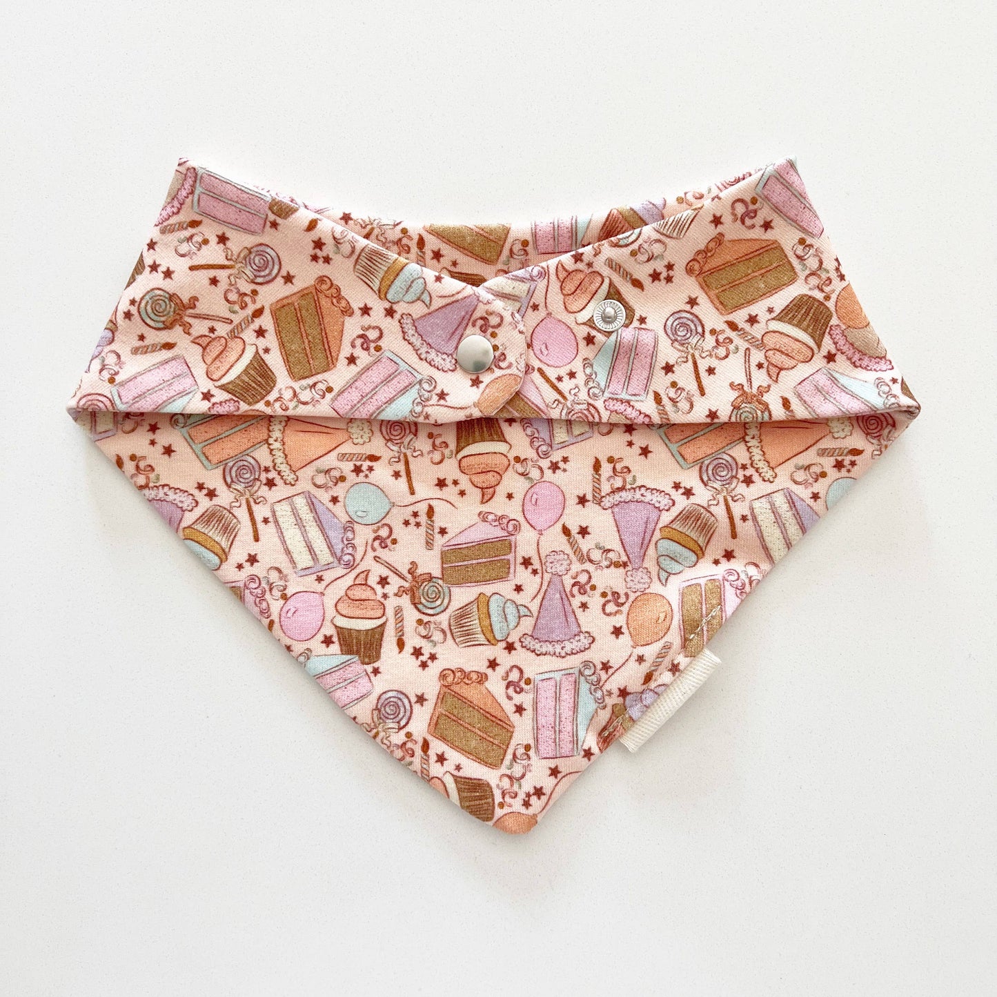 Organic Bandana Bib | Birthday Surprise (Pink) | Handmade