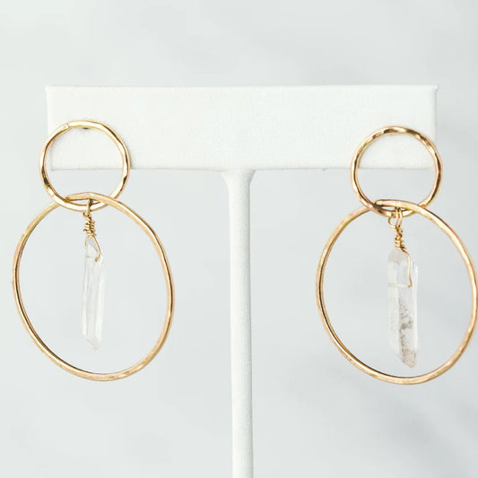 Crystal Goddess Hoops