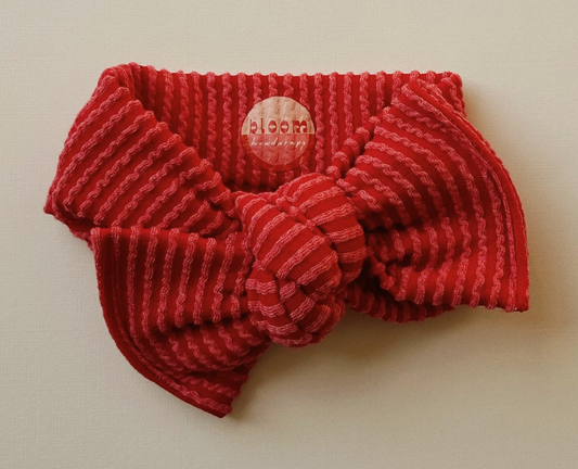 Waffle Bow Knots - Red