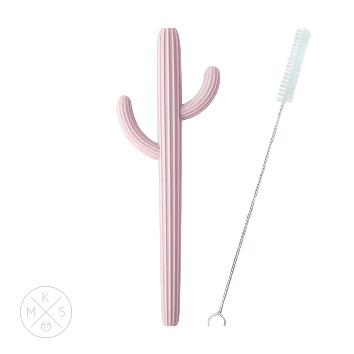 Cactus Silicone Teether/Straw