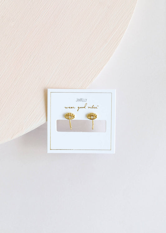 Icon Huggies - Evil Eye - Gold Earrings