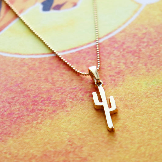 "Golden Saguaro" Short Necklace