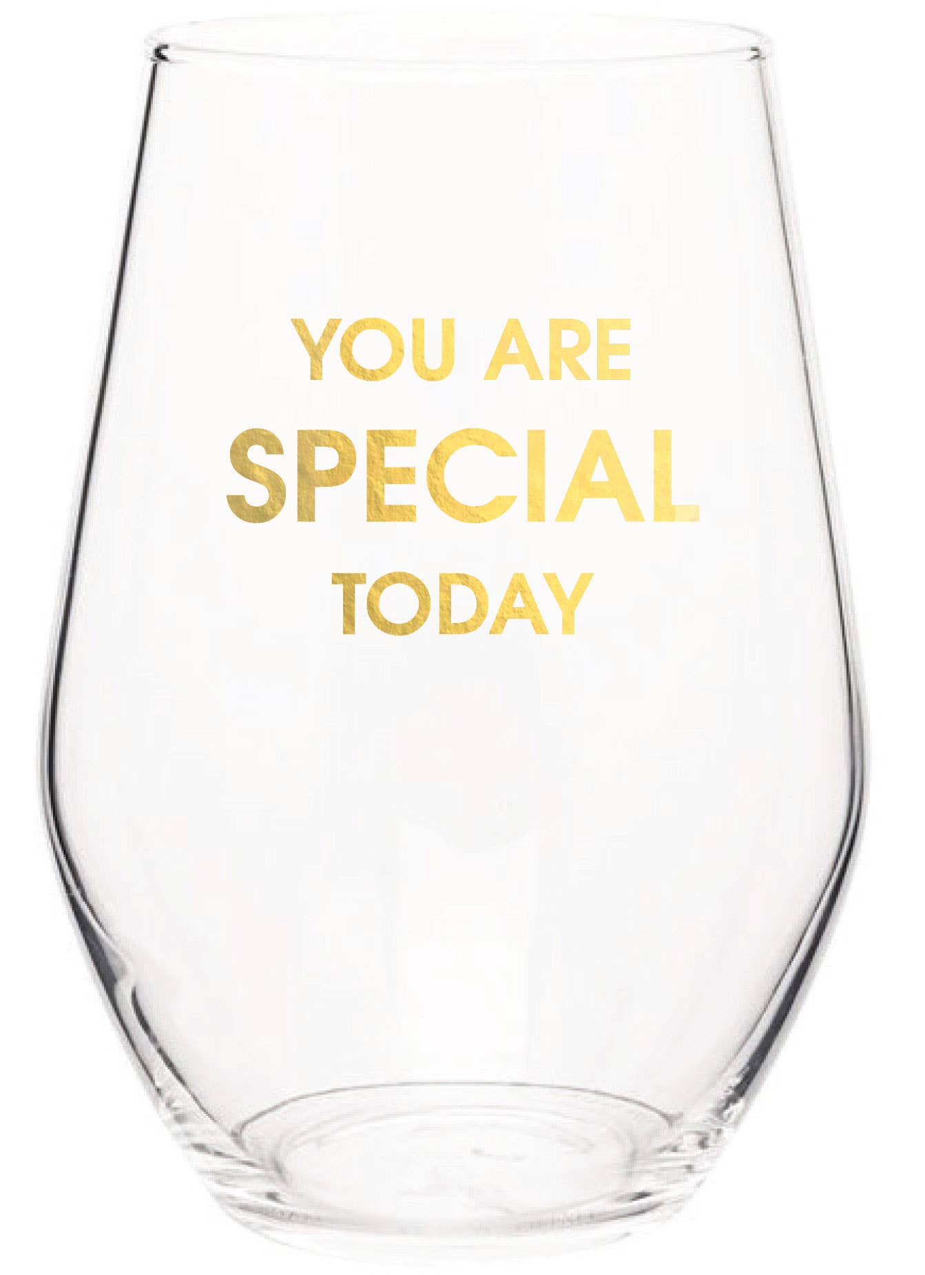 You Are Special Today - Gold Foil Stemless Wine Glass