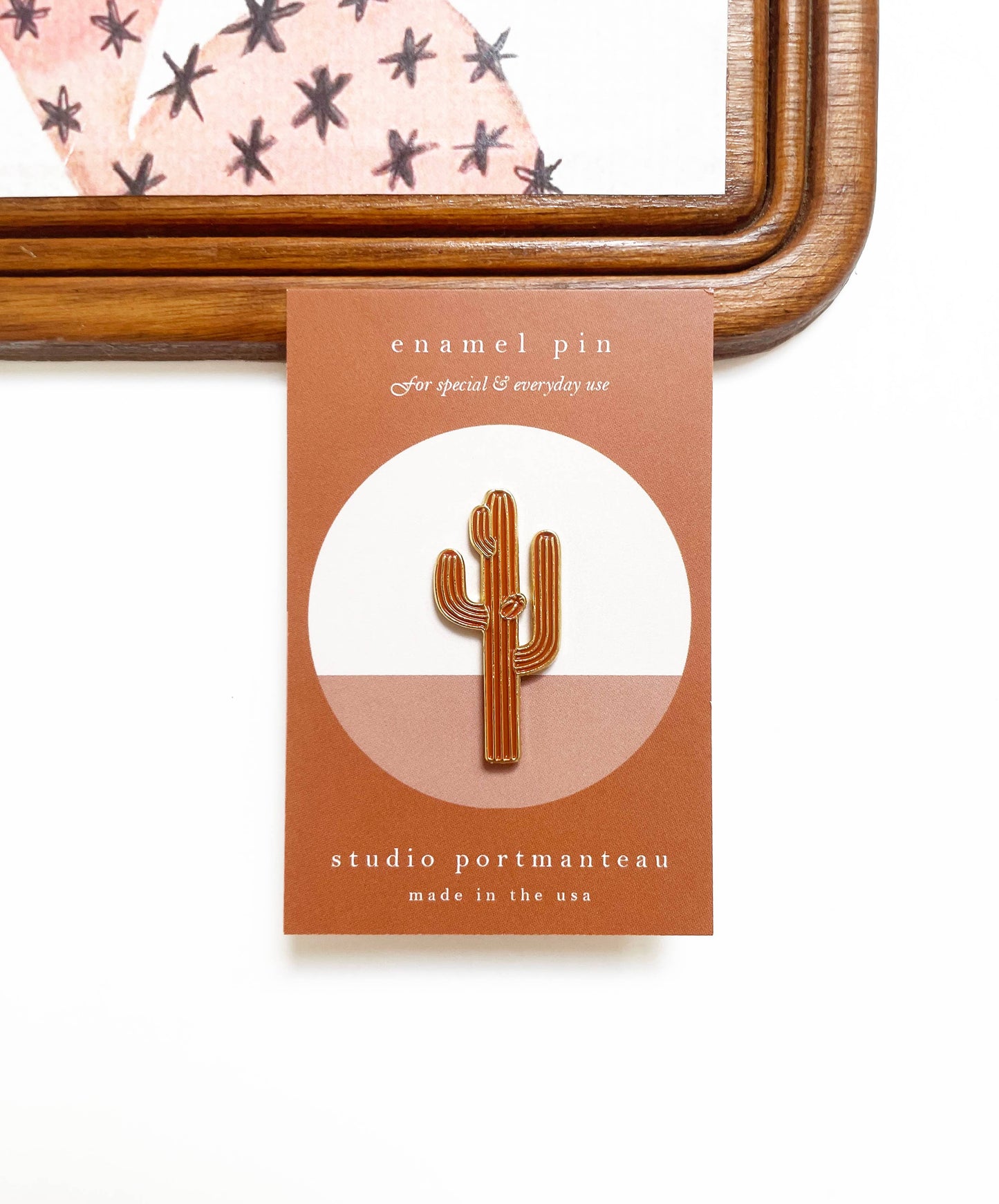 Saguaro Cactus Enamel Pin | Desert Gift