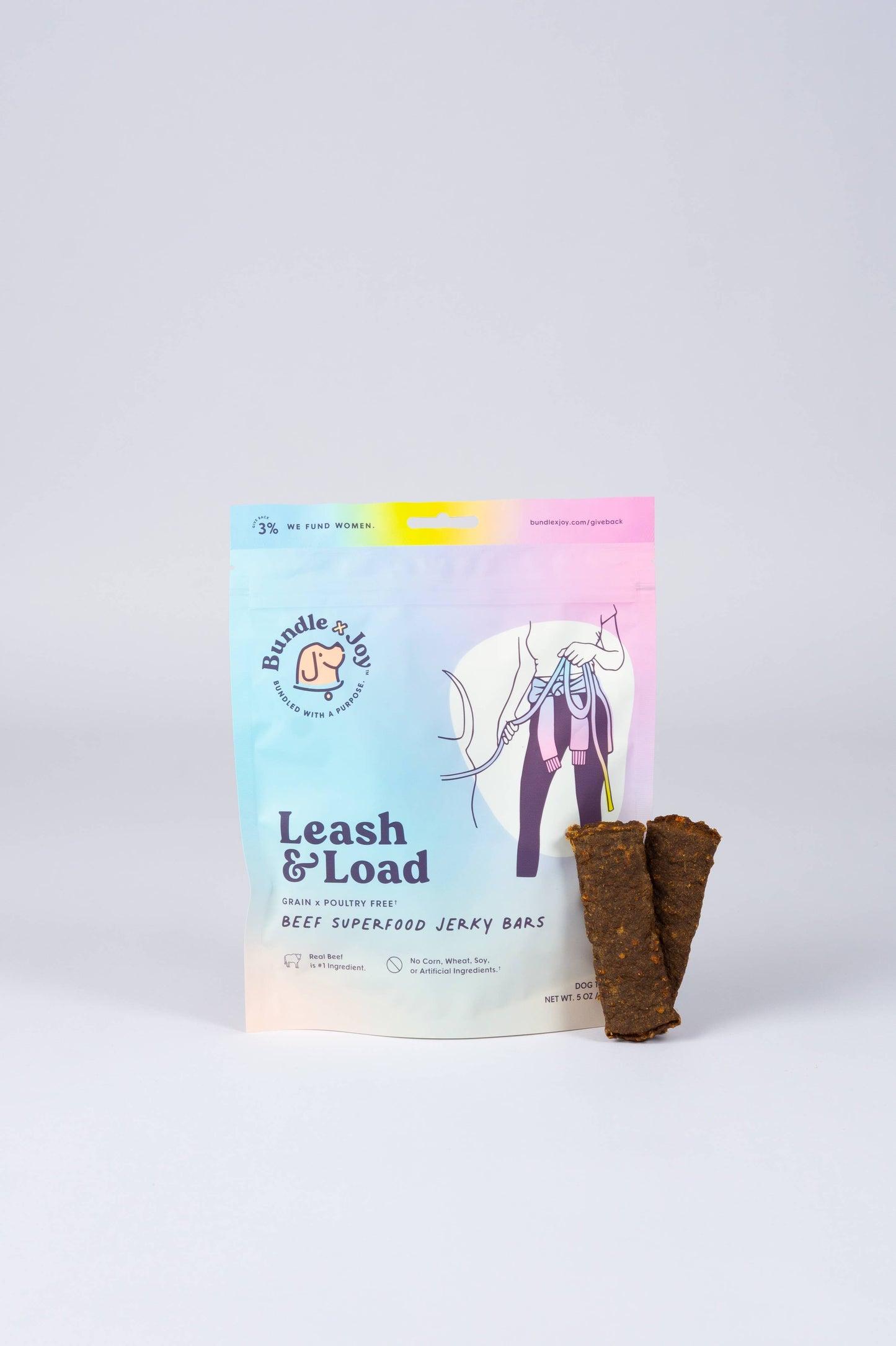 Leash & Load Beef Superfood Jerky Bars for Dogs 5oz