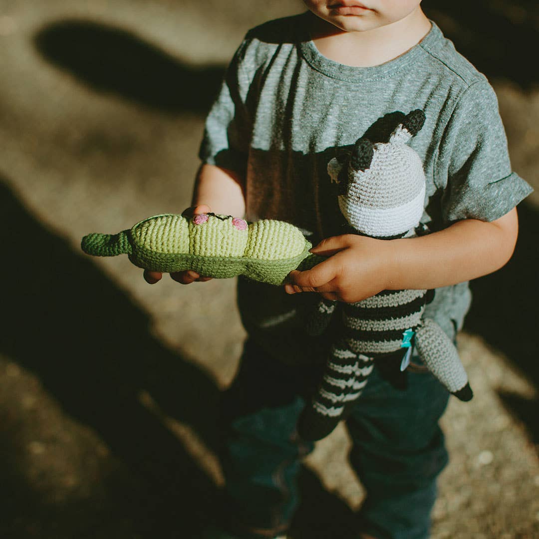 Green Peapod Rattle