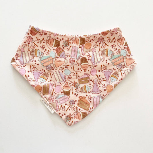 Organic Bandana Bib | Birthday Surprise (Pink) | Handmade