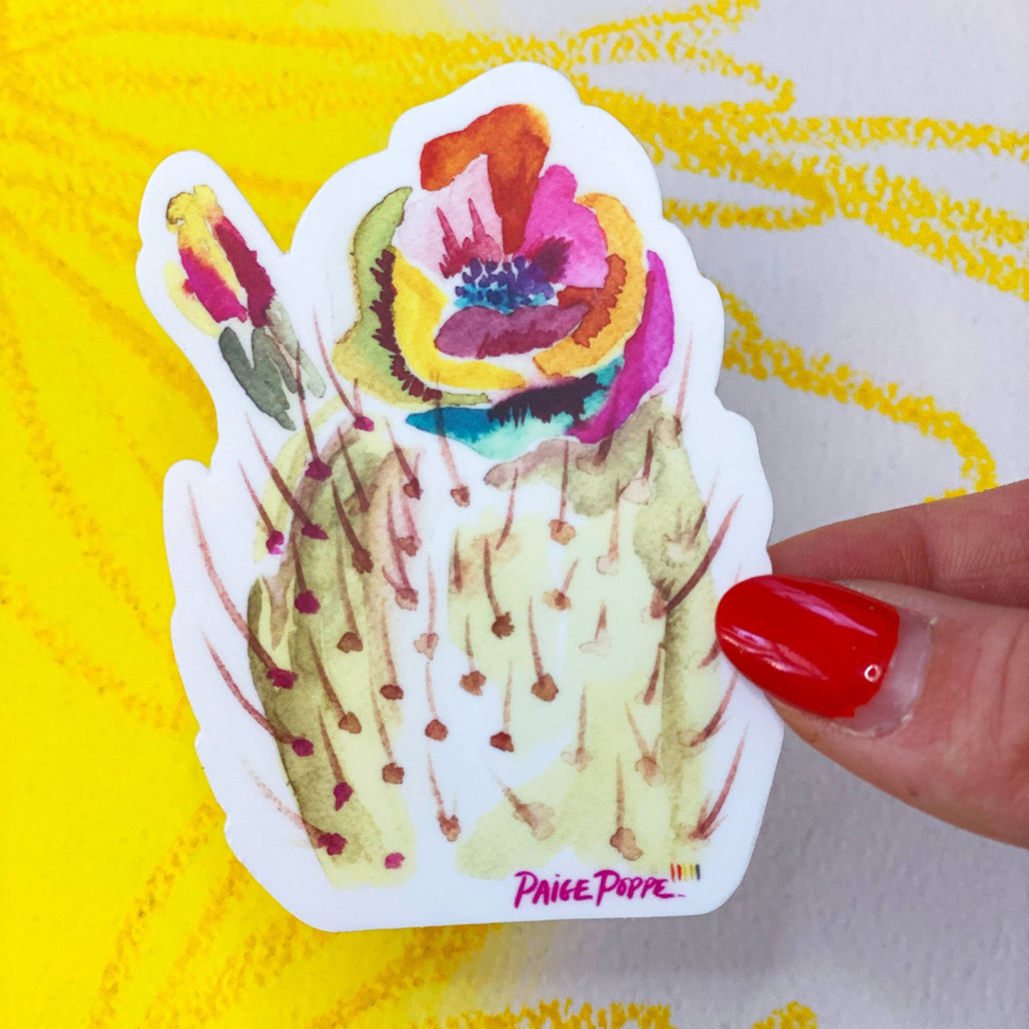 "Technicolor Bloom" Diecut Sticker