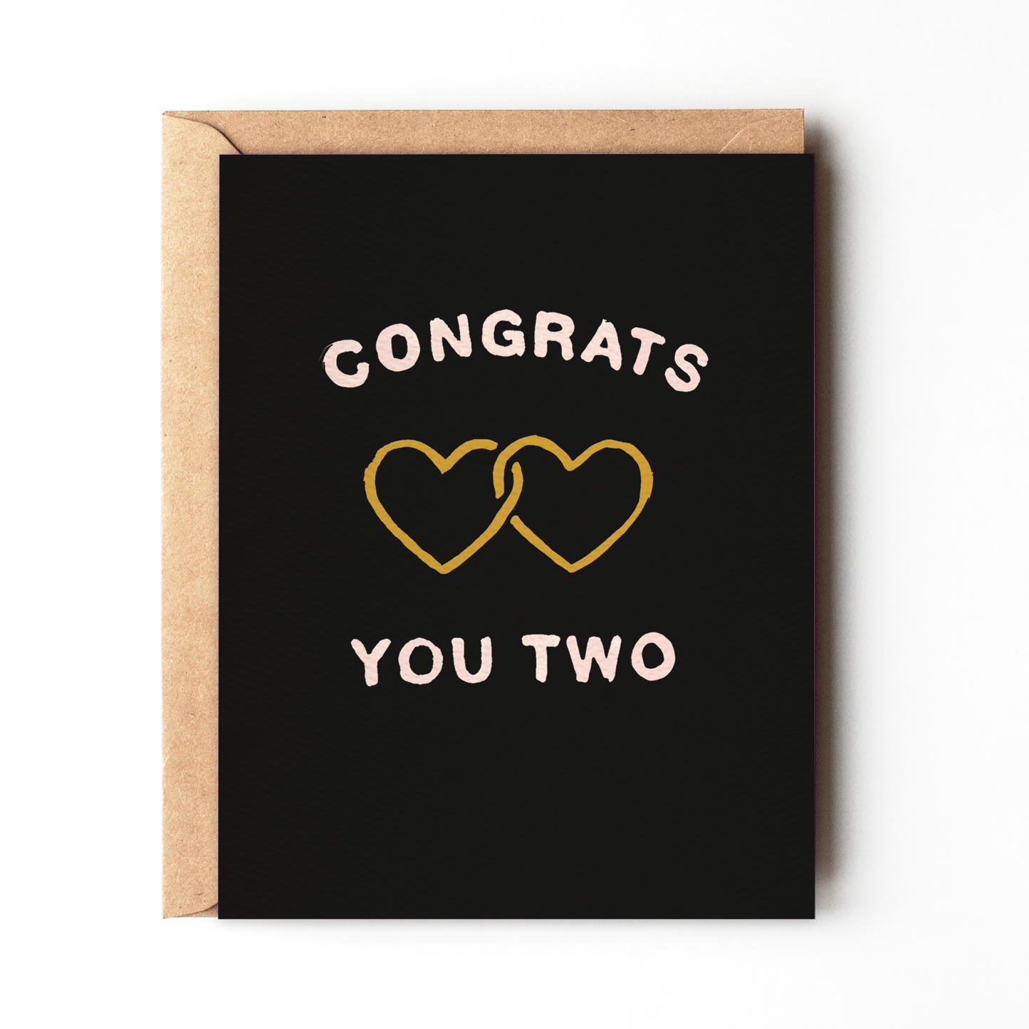 Congrats You Two - Simple Minimalist Engagement Card