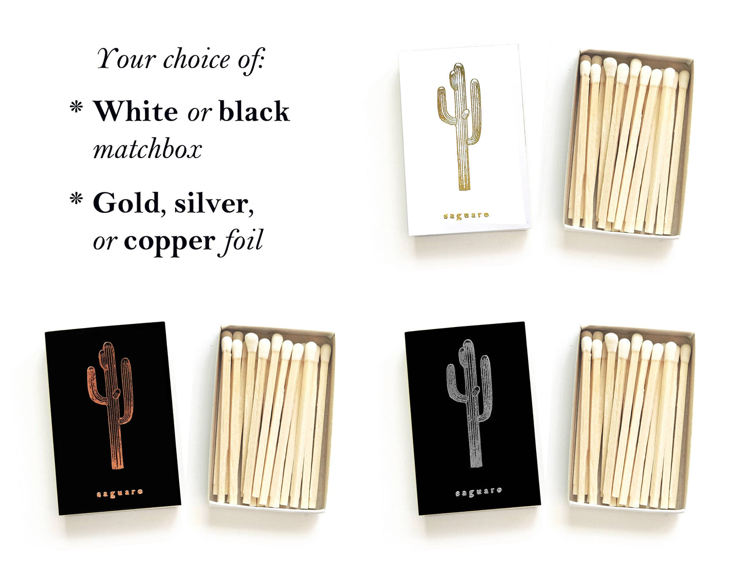 Saguaro Cactus Match Box | Desert Candle Accessory