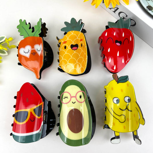 Cartoon Fruit Hair Clips