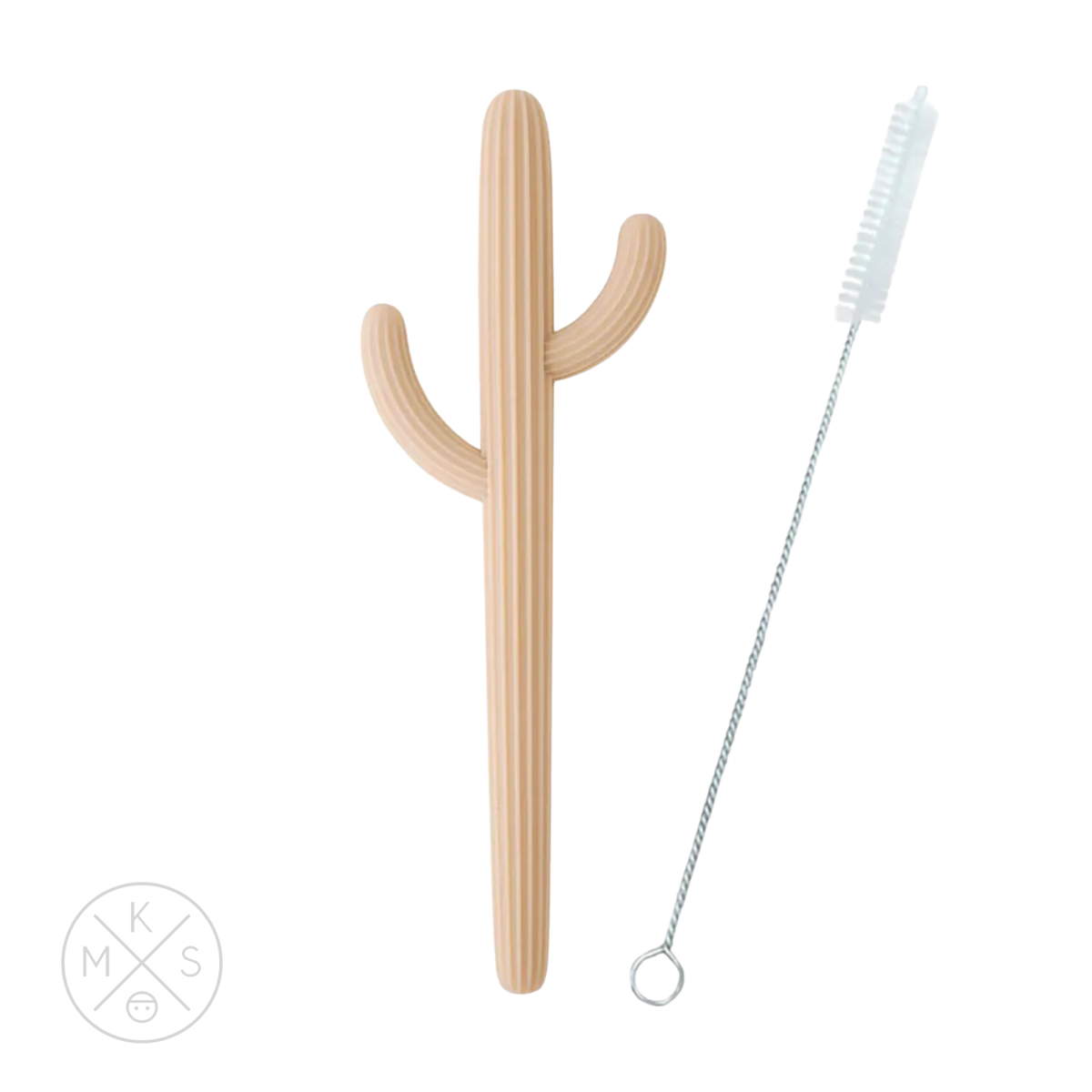 Cactus Silicone Teether/Straw