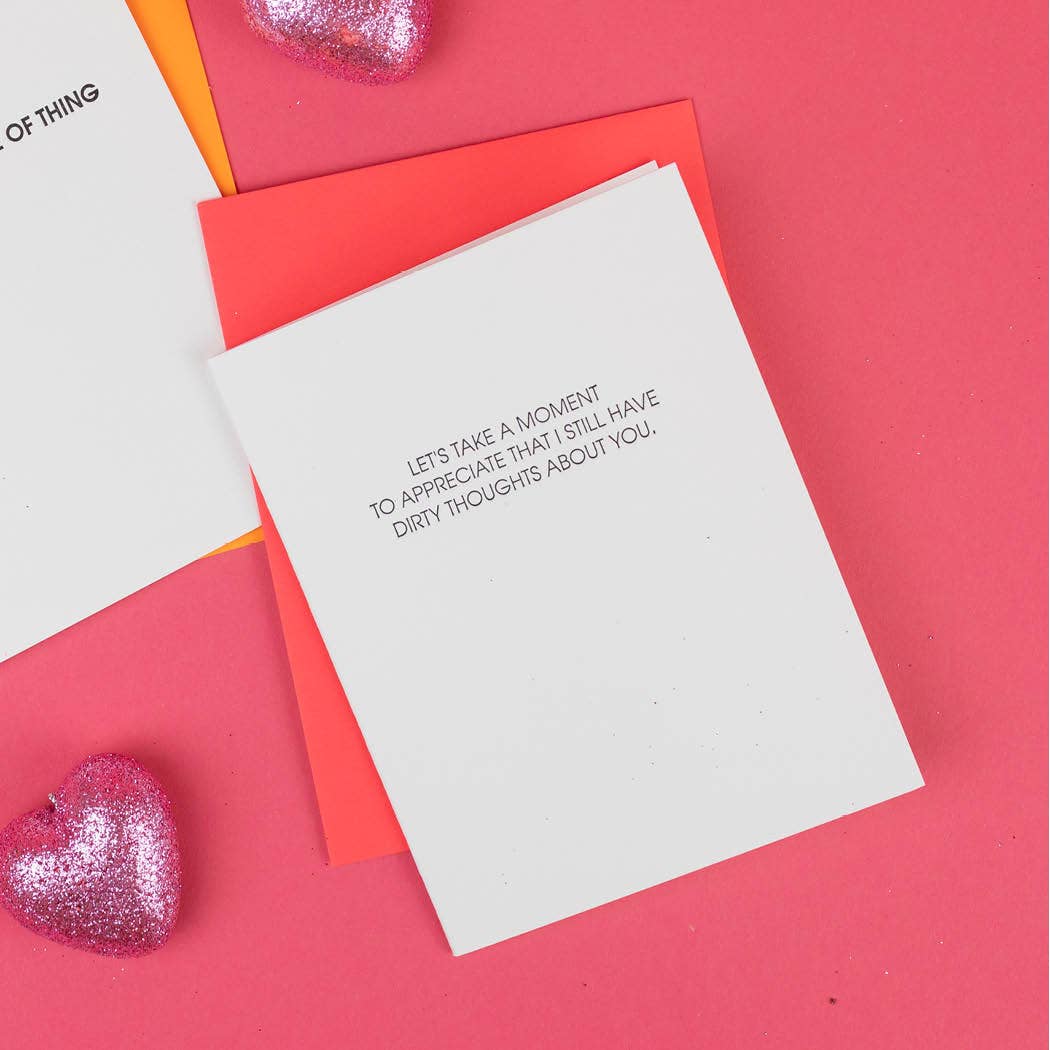 Dirty Thoughts - Anniversary Letterpress Greeting Card