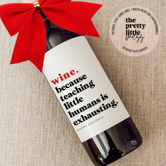 Teacher Gift Wine Label